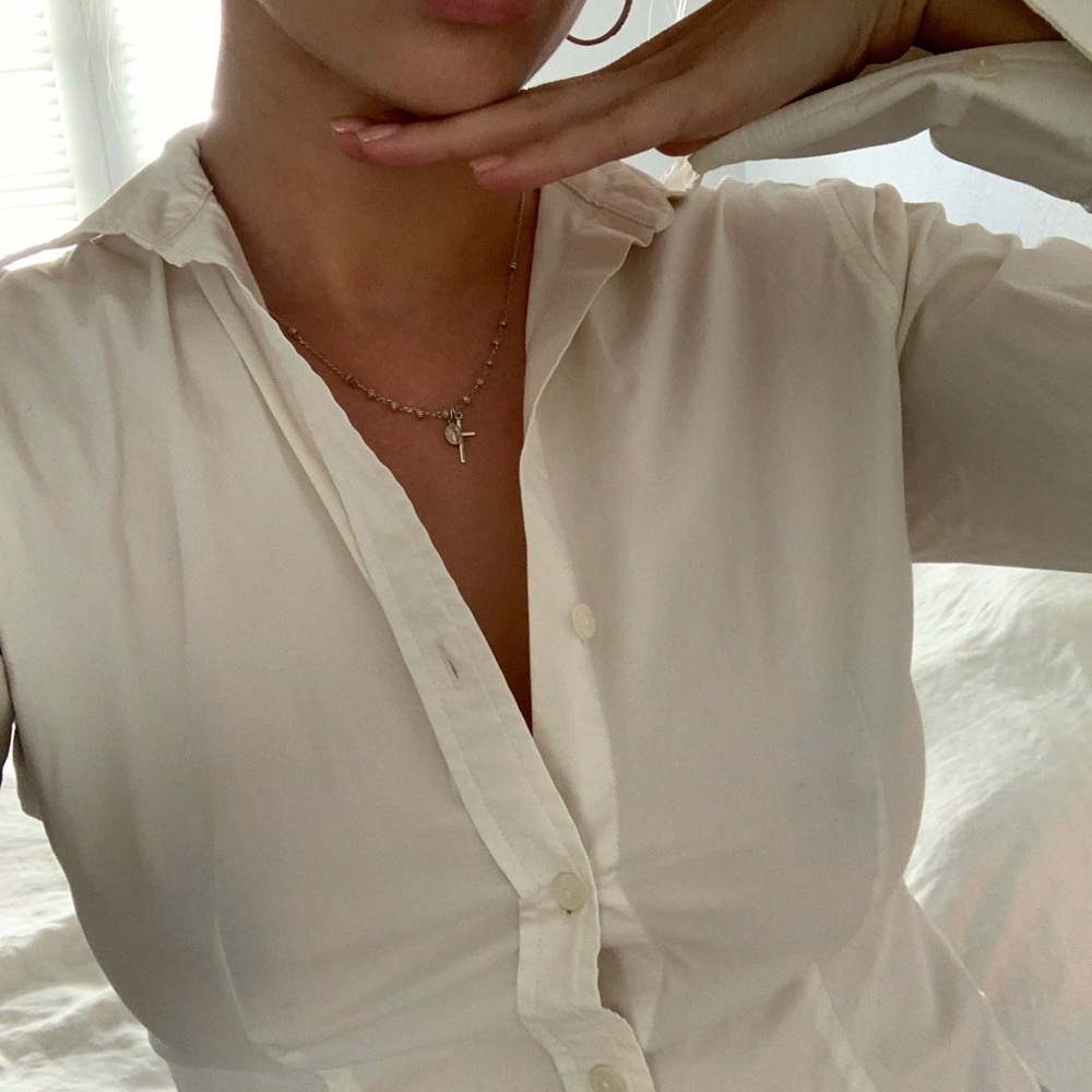 Vintage white button up